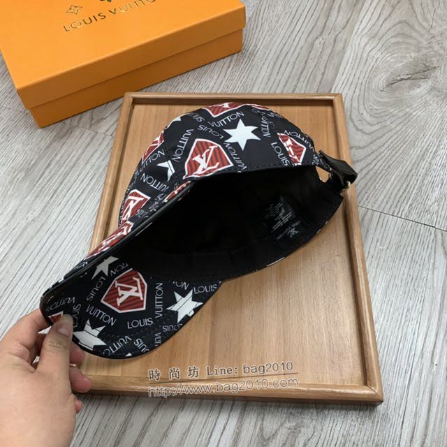 LV新品男士帽子 路易威登星星圖案棒球帽鴨舌帽  mm1328